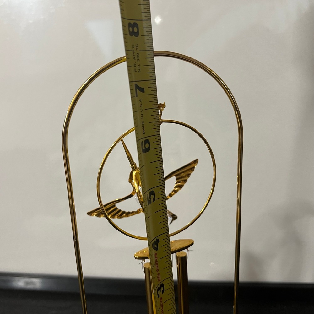 24K Gold Plated Hummingbird Crystal Figurine on Stand - Picture 6 of 7